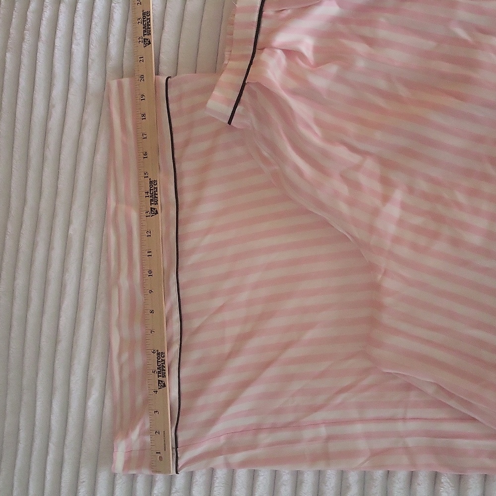 Victoria's Secret Glazed Satin Palazzo Sleep Pants 💥RARE iconic pink stripe - Picture 6 of 6